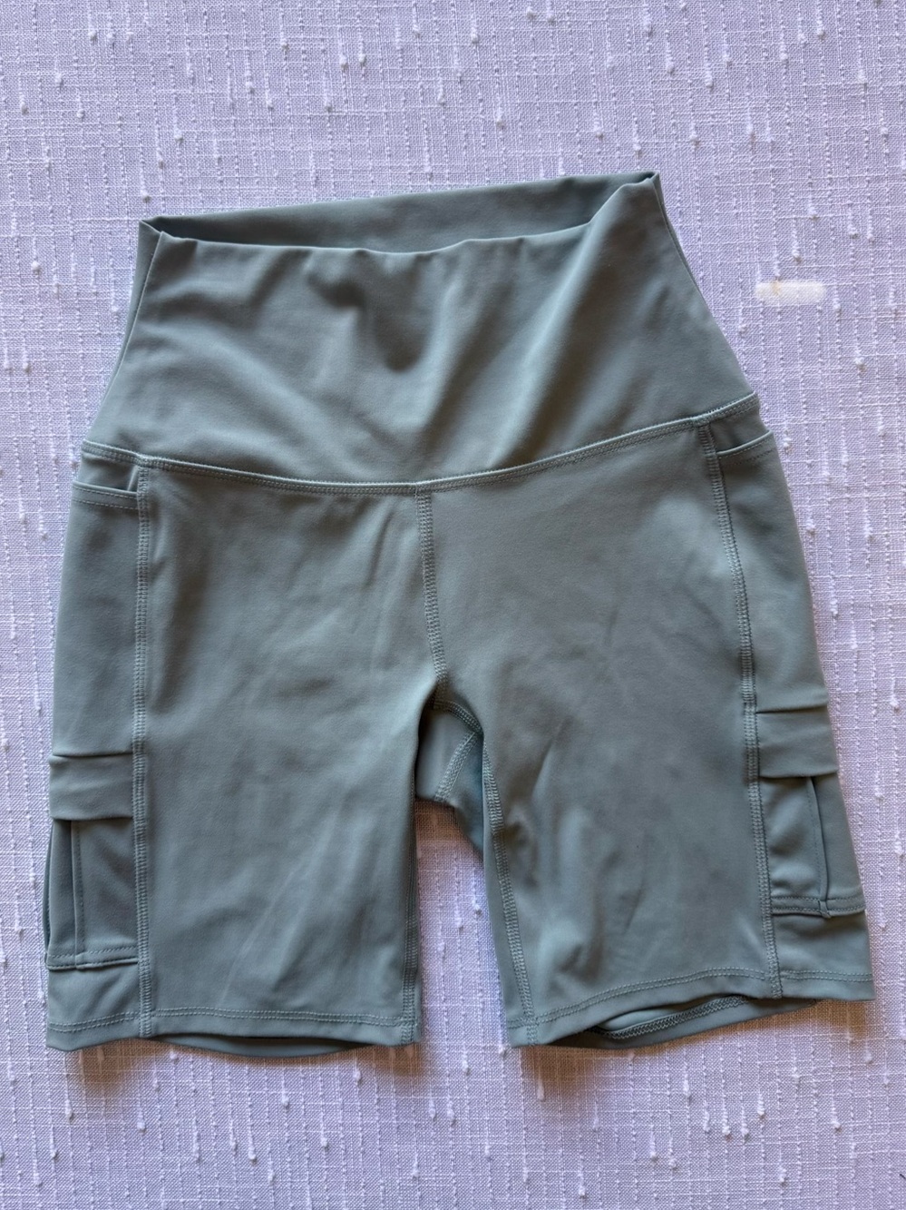 RBX Sage Green High-Rise Buttery Soft Bike Shorts with Cargo Pockets Sz XS